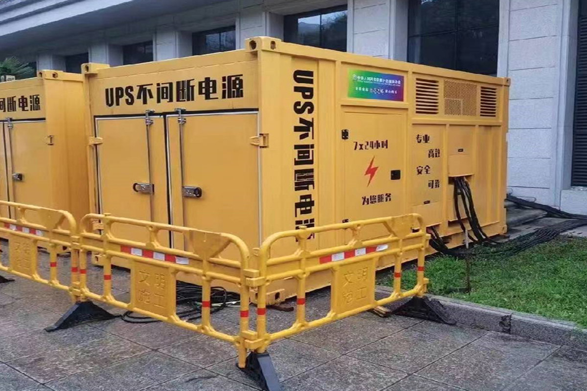 播州发电机租赁施工现场