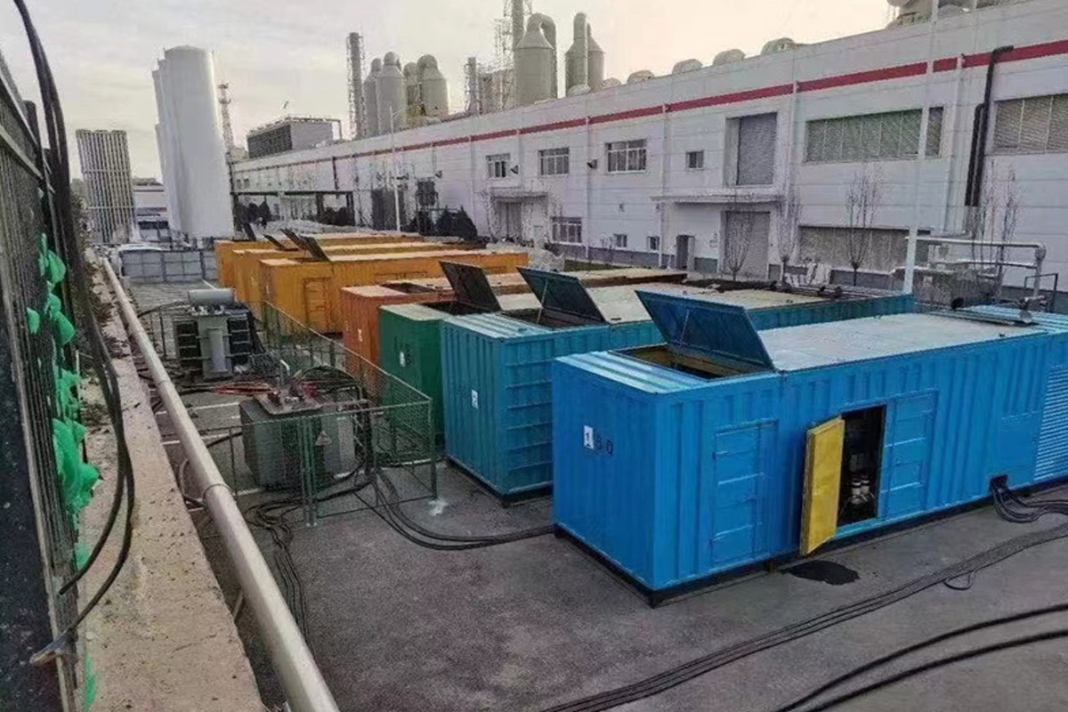 播州发电机租赁施工现场